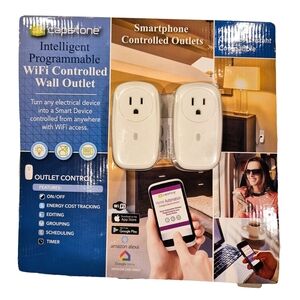 Capstone Smart WiFi Outlet 2-Pack Alexa Google Home Compatible New